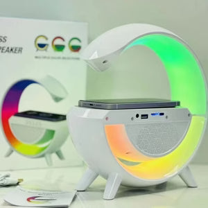 LED Wireless Charger Speaker – BT2301 Big G 🔊⚡